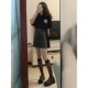 Large -size summer pear -shaped body contrasting denim body skirt high waist high -waisted small people A -line thin hip short skirt children