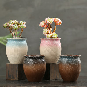 Poor flower pot ceramic mage old pile basin large -caliber special offer clearance Nordic simplicity multi -meat pot set combination