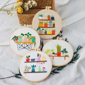 
DIY embroidery material package plant embroidery European three-dimensional hand-embroidery embroidery fabric set home decoration pendant