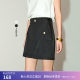 LILY summer new women's clothing retro fashion commuting versatile and chic slim high waist A-line miniskirt