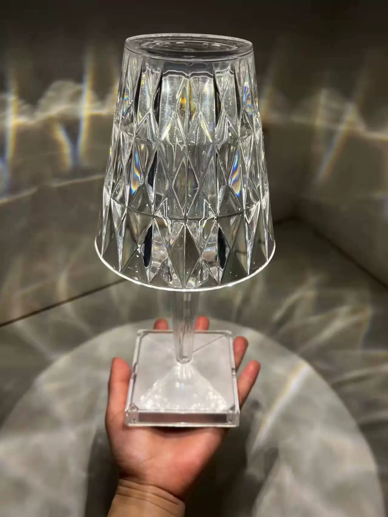 风满庭照明无线充电网红水晶砖石设计师创意网红