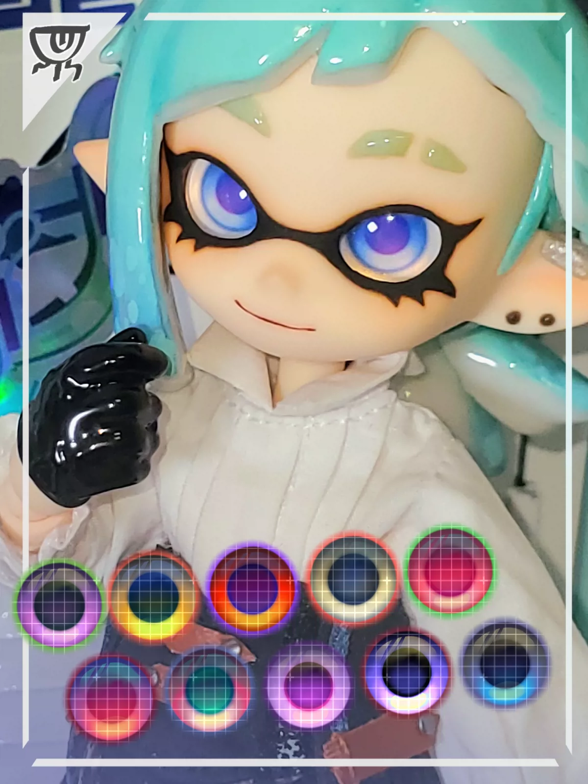 «Стеклянная глазная деталь» gsc открытие глаза 12 минут 6 минут кjd splatoon splat escape squid octopus глаза