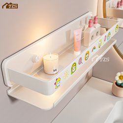 Bathroom suction cup storage rack bathroom storage basket punch-free toilet washstand shelf wall hanging storage rack