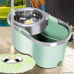Mop 2021 New Model Rotating Household Mop with Bucket Set, Hands-Free Cleaning, Universal Lazy Mop, Spin-Dry Floor Mop