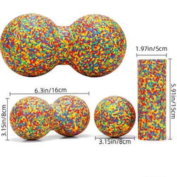 Epp One-Piece Peanut Ball for Relaxing Shoulder and Cervical Spine Deep Muscles, Fascia Ball for Meridian Foot and Back Massage