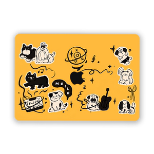 
Cartoon Apple Macbookair Protective Case 2023 Mac notebook M2 computer pro set macpro/14 inch 13.3 transparent and suitable macbookair15 membrane M1 software accessory pro16