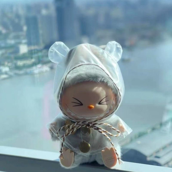 
10cm raincoat cloak labubu baby clothes animal starfish labubu clothes 10cm cotton doll