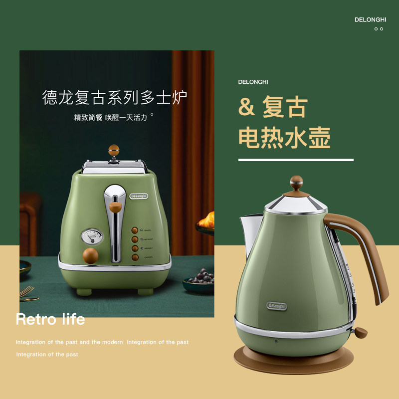 Stainless Steel Delonghi Retro Kettle Delonghi KBO2001 Kettle