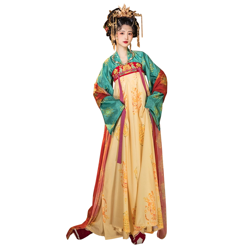 唐制汉服齐胸襦裙红色中国风日常古装改良复原款超