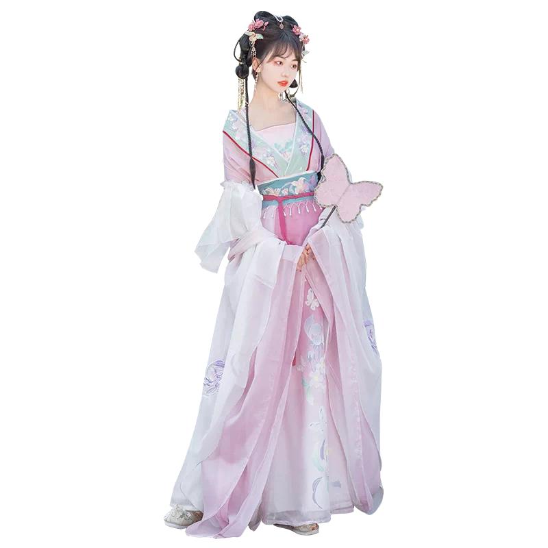 洛神美人 魏晋南北朝 斉腰 仙女服 中華漢服 H19＃（古代 中国 漢服の  