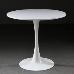 Simple casual dining table white Nordic coffee table milk tea negotiation table ins tulip balcony small round table chair
