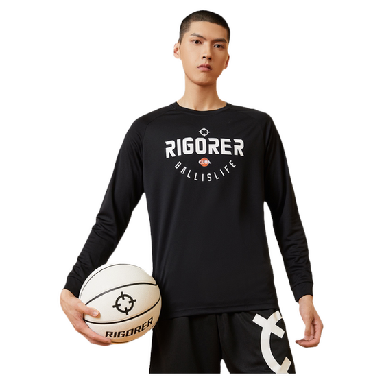 
The first round neck long-sleeved T-shirt for men and women for autumn new basketball training fitness breathable loose shooting T-shirt sportswear