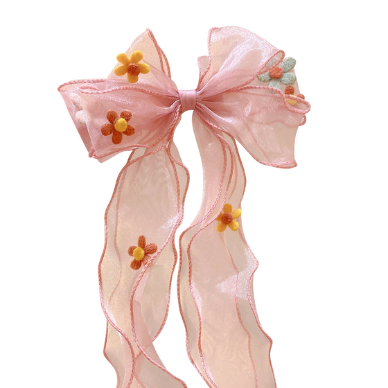 
Super fairy Chinese costume children's hair accessories streamers bow hairpin little girl princess editor hair card girl head flower headdress