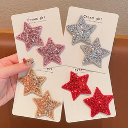 Girls' High-Appearance Five-Pointed Star Hair Clip 2026 New Model Children's Bangs Rhinestone Hairpin Baby Side Hair Accessory Clip
