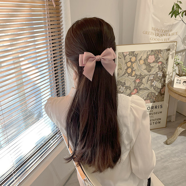 Bow hair clip 2025 new style internet celebrity Japanese girl duckbill clip top clip back head hair clip spring clip hair accessories
