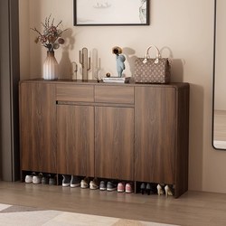Luxurious New Chinese-Style Solid Wood Shoe Cabinet, Entryway Cabinet, Storage Cabinet, Integrated Wall-Mounted New Model for Home Use with Large Capacity