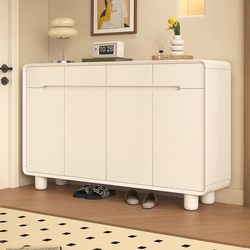 Yangman Solid Wood Shoe Cabinet for Home Entrance, Integrated Wall-Mounted Storage Cabinet, New Indoor Foyer Cabinet, Entryway Shoe Cabinet