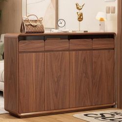 Gumufel Solid Wood Shoe Cabinet for Home Entrance, Integrated Wall-Mounted Indoor Storage Cabinet, New Model 2025 Hot Sale