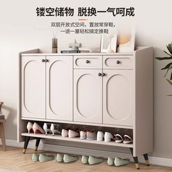 Luxurious Solid Wood Shoe Cabinet for Home Entrance, New 2024 Popular Model, Large Capacity Indoor Shoe Storage with Multiple Layers