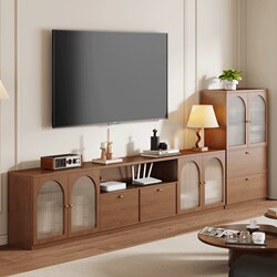 Abison Solid Wood Home Living Room Tv Cabinet, Antique Style, Small Apartment Storage and Storage Integrated Floor-Standing Cabinet