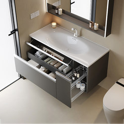 Intercontinental Large Storage Pull-Out Basket Bathroom Cabinet Combination Toilet Washbasin Ceramic Integrated Wash Basin Bathroom Furniture