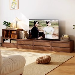 Yangman Solid Wood Bookcase, Free Combination Tv Cabinet, Low Cabinet, Living Room Home Storage Cabinet, Floor-Standing Bookshelf