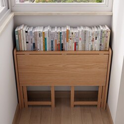 Eisen's Foldable Desk for Students, Home Use, Simple Small-Sized Writing and Study Desk for Bedroom, Made of Solid Wood