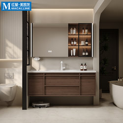 Bolanya French-Style Mid-Century Integrated Ceramic Basin Bathroom Cabinet Combination Washbasin Sink