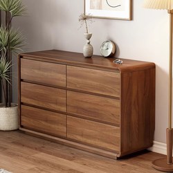 Luxurious Bedroom Chest of Drawers, Storage Cabinet, Living Room Organizer, Wall-Mounted Master Bedroom Bedside Nine-Drawer Cabinet, Solid Wood Frame Five-Drawer