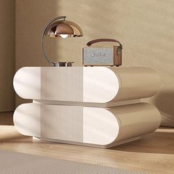 Naiqiu Cream Style Bedside Table Simple Painted Side Cabinet Italian Minimalist Bedroom Designer Recommended Storage Cabinet