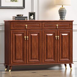 Abison American-Style Solid Wood Shoe Cabinet for Home Entrance, New 2025 Model, Living Room Partition Cabinet, Pure Solid Entryway Cabinet