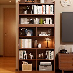 Yangman Solid Wood Children's Bookshelf Student Home Storage Bookcase Living Room Floor-Standing Storage Rack Bedroom Entryway Wall Cabinet