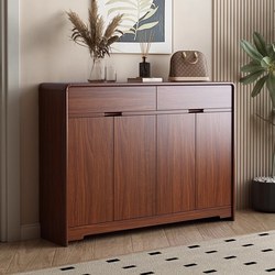 Luxury Home Entrance Solid Wood Shoe Cabinet, Large Capacity Integrated Wall-Mounted Storage Cabinet, Entryway Cabinet 202