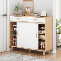 Bibei Shoe Cabinet for Home Entrance, Simple and Modern, Large Capacity, Living Room Entryway Cabinet with Sliding Door, Shoe Cabinet