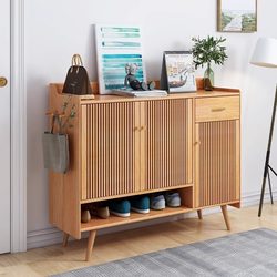 Yangman's Popular Solid Wood Entryway Shoe Cabinet, Home Entrance Hallway Storage Cabinet, Breathable Foyer Cabinet, Storage Cabinet