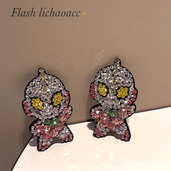Yifei's Same Style Cartoon Hairpin, Cute Full Rhinestone Hair Accessory, 2025 New Trendy Children's Fun Hair Accessory, Side Clip Bb Clip