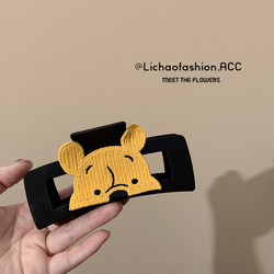 Cute Cartoon Square Hair Clip for Women, Back of the Head Shark Clip, Hairpin, Hair Accessory, Extra Large, High-End Style for Women