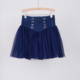 
Lan*ko*zhuo*ya denim mesh spliced ​​skirt for women with high waist slim A-line skirt versatile temperament short skirt pants