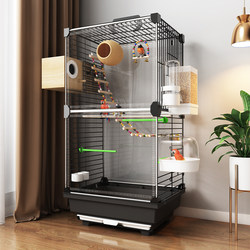 Bird Cage, Parrot Cage, Household Splash-Proof, Suitable for Cockatiels, Budgerigars, Lovebirds, Finches, Special Breeding, New Luxury Villa Style