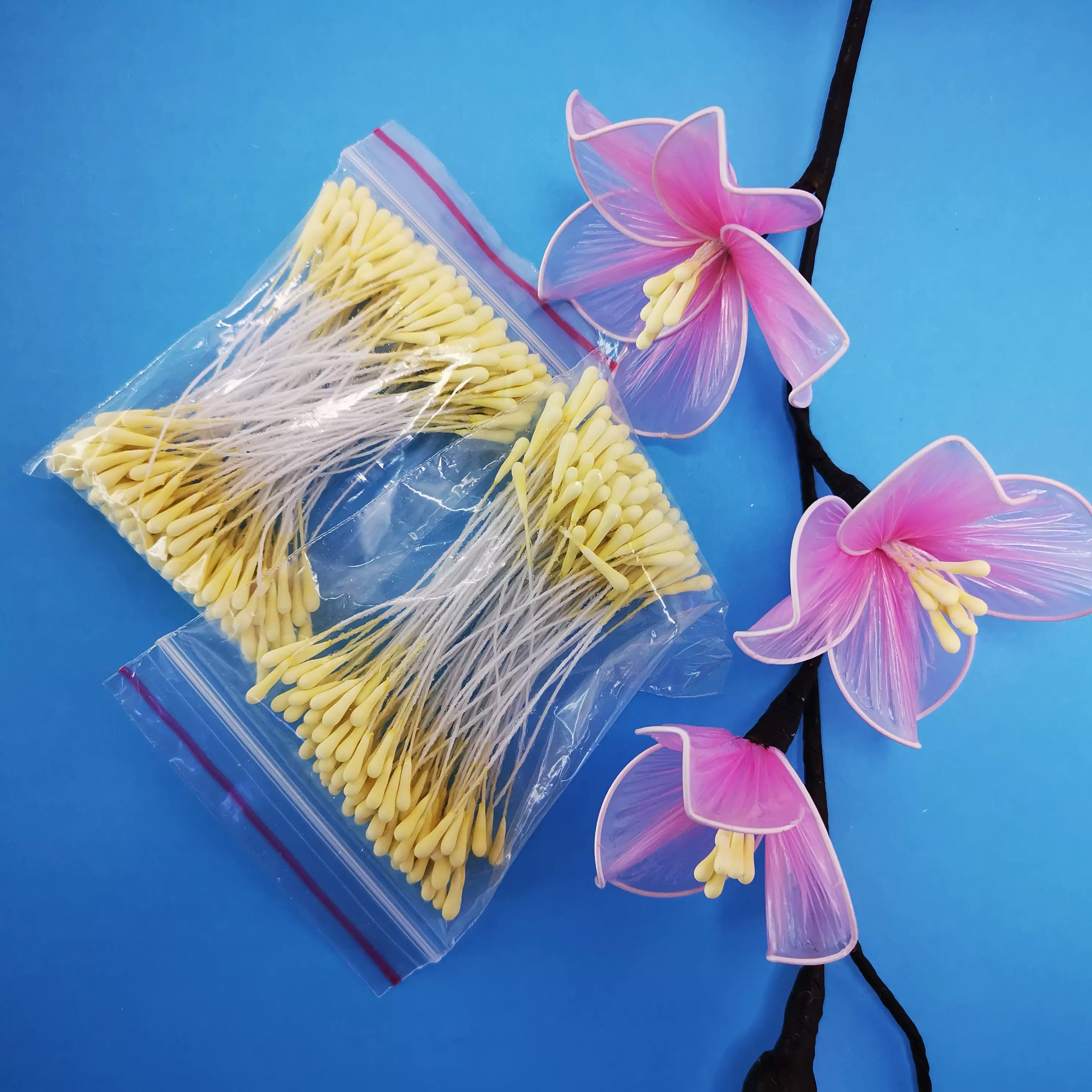 仿真花芯花蕊花心花朵手工制作diy材料包桃花牡丹花花心叶子假花 Taobao