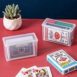 Playing card storage box with transparent lid, moisture-proof and dust-proof