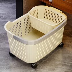 Dirty Clothes Basket under the Bathroom Cabinet with Wheels, Clothes Storage Basket, Dirty Clothes Basket under the Sink, Trolley, Bathroom Miscellaneous Basket