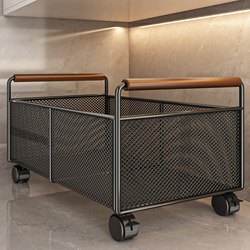 Dirty Clothes Basket under the Bathroom Cabinet, Household Wheeled Dirty Clothes Storage Basket, Bathroom Sink Under-Counter Clothes Basket