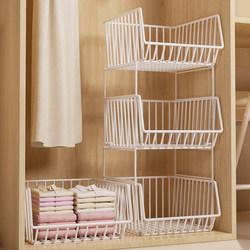 Wardrobe Partition Shelves Storage Basket Layered Divider Storage Rack Closet Underwear Organizer Basket Home Storage Solution