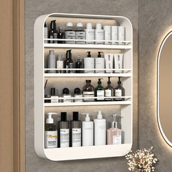 No-Drill Bathroom Wall Shelf Toilet Washroom Shampoo Shower Gel Wall-Mounted Bathroom Storage Rack