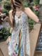 Bohemian niche hollow lace blouse top vacation style layered vest vest horse clip vest women