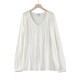 R2 European and American Foreign Trade Captain's Autumn Loose Knit Soft Top Soft Top Sleeples Sleeve Sleeve White White Lace Switch Women's T -shirt