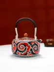 Guiyintang cloisonné bạc ấm đun nước nguyên chất thủ công đồ nư men sterling bạc 999 ấm đun nước để pha trà bộ sưu tập nhà am tra bang dong ấm đồng cổ 