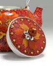 Guiyintang bạc nguyên chất bạc 999 nồi ấm đun nước handmade cloisonné cloisonné men bạc ấm trà trà cao cấp bộ sưu tập ấm đồng ấm trà bằng đồng 