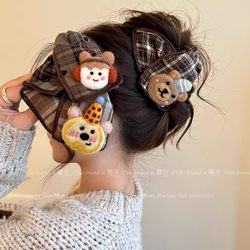 Original Retro Cute Hair Clip for Women, High-End Feel, Back of the Head Hairpin, Autumn and Winter ins Korean Shark Clip Hair Accessory